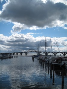 Kalvehave Havn Blick auf Brücke nach Møn