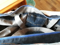 03 07 Tasche aus alter Stickerei und Jeans Upcycling Fischer Skagen nähen