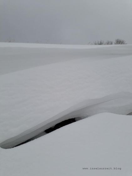 Winterbilder aus Dänemark Schneeverwehung
